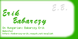 erik babarczy business card